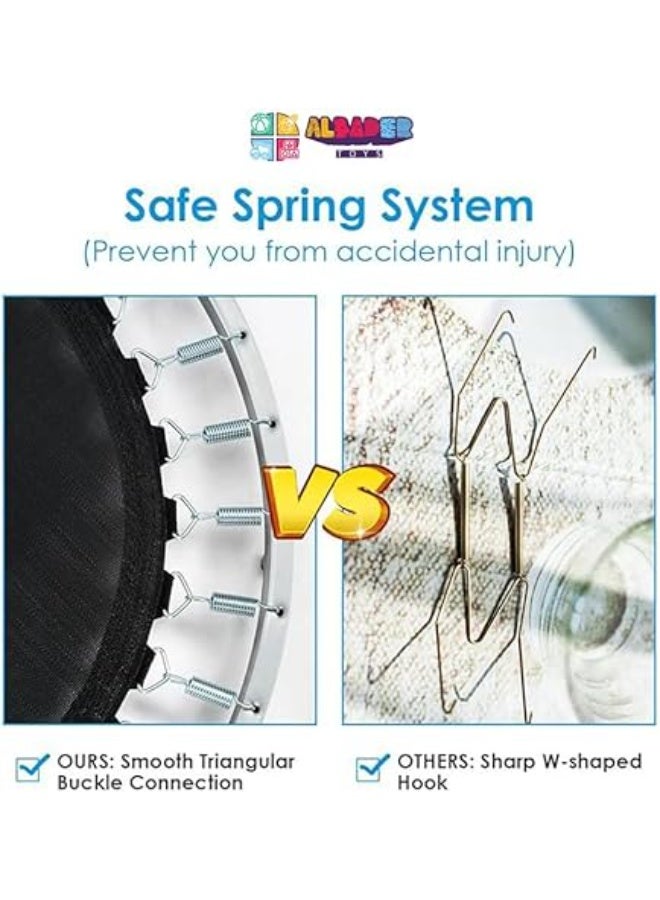 AL BADER Trampoline 40 Inches For Adults and Kids, Safety Pad, Stable & Quiet Exercise Rebounder For Indoor & Outdoor. Excersices Trampolines. - Image 5